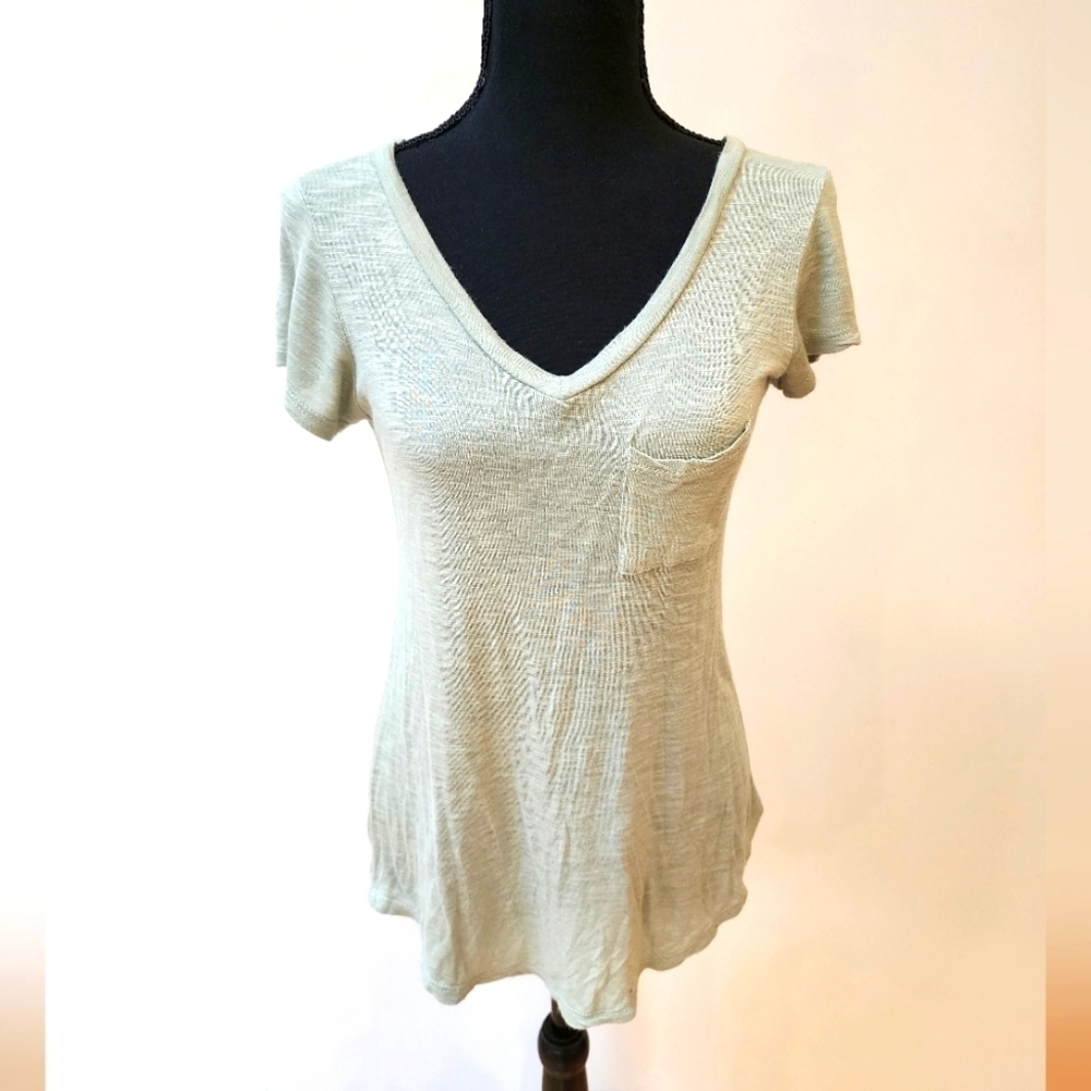 BOZZOLO Short Sleeve Rayon Blend V Neck Pocket T Shirt | 3 colors available